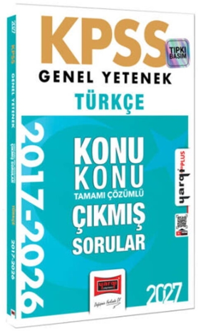 KPSS Genel Yetenek Türkçe Konu Konu Tamamı Çözümlü 10 Yıl Çıkmış Sorular Yargı Yayınevi Fenomen Fotokopi - YKS - KPSS - ALES