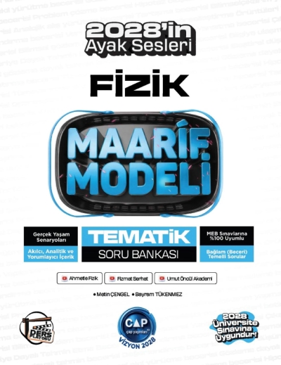 2028 Üniversiteye Hazırlık Fizik Ders Platosu Maarif Modeli Tematik Soru Bankası Çap Yayınları Fenomen Fotokopi - YKS - KPSS - ALES