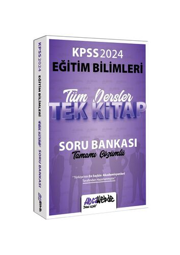 2024 KPSS Eğitim Bilimleri Tüm Dersler Tamamı Çözümlü Tek Kitap Soru Bankası HocaWebde Yayınları Fenomen Fotokopi - YKS - KPSS - ALES