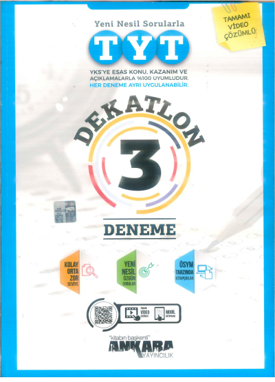 TYT DEKATLON 3 DENEME Fenomen Fotokopi - YKS - KPSS - ALES