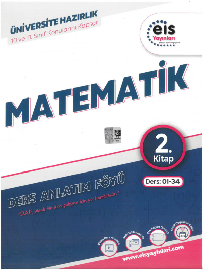 EİS Daf Matematik 2. Kitap Ders:01-34 10-11. Sınıf Konularını Kapsar