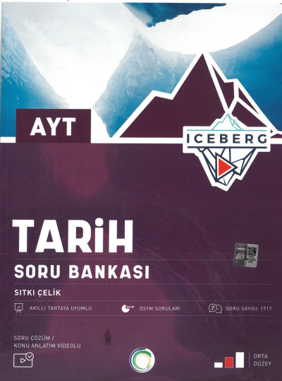 AYT ICEBERG Tarih Soru Bankası Orta Düzey Fenomen Fotokopi - YKS - KPSS - ALES