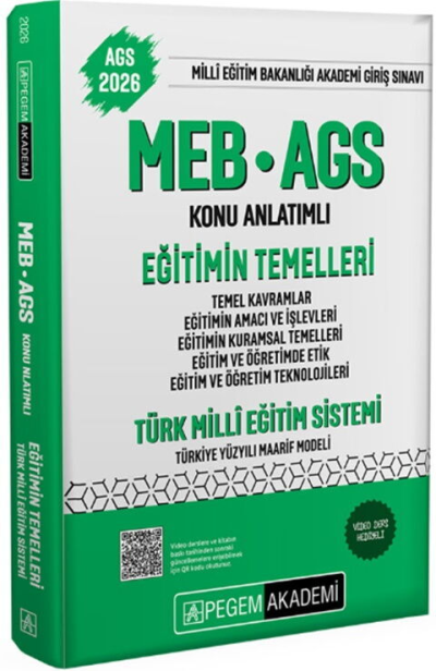 2026 MEB-AGS Eğitimin Temelleri ve Türk Milli Eğitim Sistemi Konu Anlatımlı Pegem Akademi Yayınları Fenomen Fotokopi - YKS - KPSS - ALES