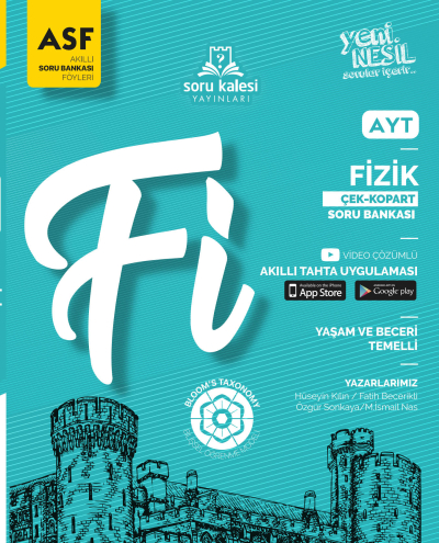 AYT Fizik Çek Kopart Akıllı Soru Bankası Föyü ASF Soru Kalesi Yayınları Fenomen Fotokopi - YKS - KPSS - ALES