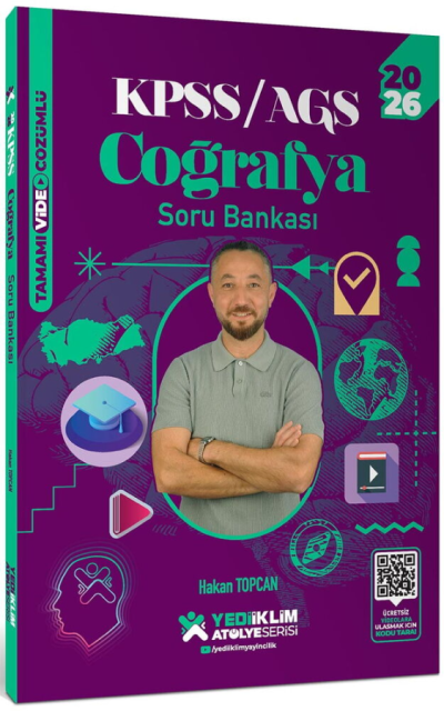 2026 KPSS Coğrafya Atölye Soru Bankası Çözümlü - Hakan Topcan Yediiklim Yayınları Fenomen Fotokopi - YKS - KPSS - ALES