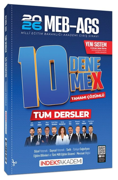 2026 MEB-AGS Tüm Dersler 10 DenemeX Çözümlü İndeks Akademi Yayıncılık Fenomen Fotokopi - YKS - KPSS - ALES