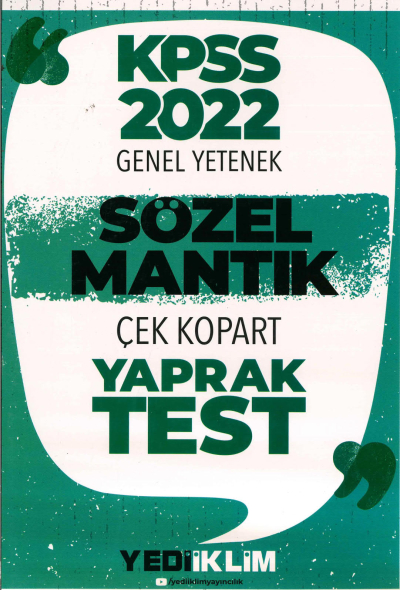 SÖZEL MANTIK ÇEK KOPART YAPRAK TEST Fenomen Fotokopi - YKS - KPSS - ALES