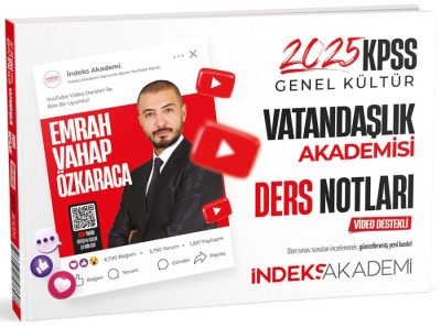 İndeks Akademi 2025 KPSS Vatandaşlık Akademisi Video Ders Notları Fenomen Fotokopi - YKS - KPSS - ALES