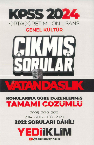 VATANDAŞLIK KONULARINA GÖRE DÜZENLENMİŞ ÇIKMIŞ SORULAR 2008-2022 TAMAMI ÇÖZÜMLÜ Fenomen Fotokopi - YKS - KPSS - ALES