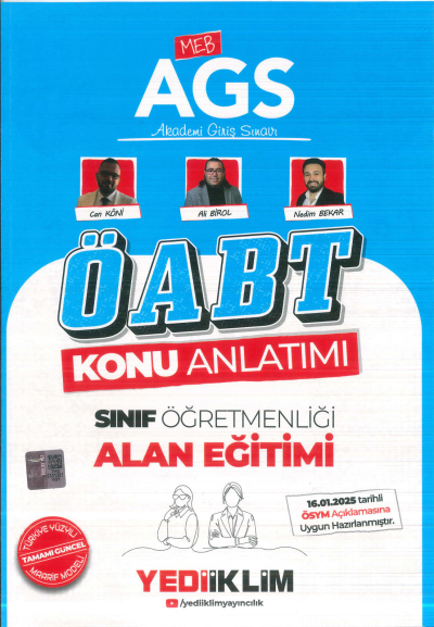 2025 MEB-AGS ÖABT Sınıf Öğretmenliği Alan Eğitimi Konu Anlatımı Yediiklim Yayınları Fenomen Fotokopi - YKS - KPSS - ALES