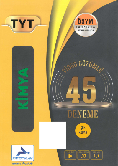 TYT Kimya Video Çözümlü 45 Deneme Fenomen Fotokopi - YKS - KPSS - ALES