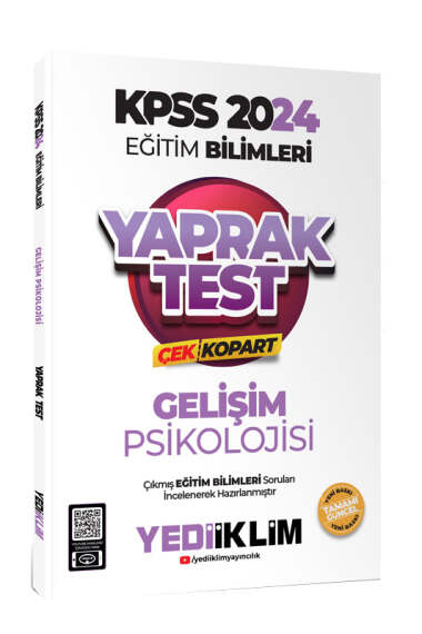 2024 KPSS Eğitim Bilimleri Gelişim Psikolojisi Çek Kopart Yaprak Test Fenomen Fotokopi - YKS - KPSS - ALES