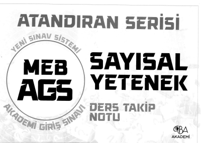 2025 MEB AGS Sayısal Yetenek Ders Takip Notu CBA Akademi Fenomen Fotokopi - YKS - KPSS - ALES