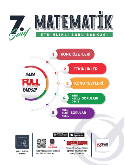 7. Sınıf Matematik Etkinlikli Soru Bankası Sana Full Yakışır Fenomen Fotokopi - YKS - KPSS - ALES