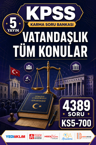 VATANDAŞLIK TÜM KONULAR 5 Yayın 4389 Soru Fenomen Fotokopi - YKS - KPSS - ALES