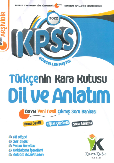 TÜRKÇENİN KARA KUTUSU DİL VE ANLATIM KONU ÖZETLİ ÇIKMIŞ SORULAR Fenomen Fotokopi - YKS - KPSS - ALES