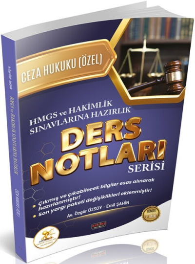 HUKAL HMGS HAKİMLİK Ceza Hukuku Özel Hükümler Ders Notları Savaş Yayınları