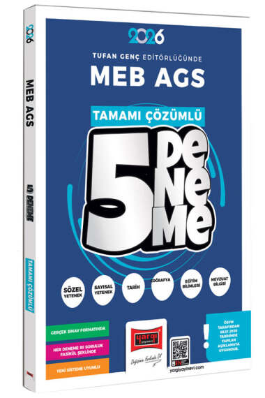 2026 MEB AGS Tüm Dersler Tamamı Çözümlü 5 Deneme Sınavı Yargı Yayınları Fenomen Fotokopi - YKS - KPSS - ALES