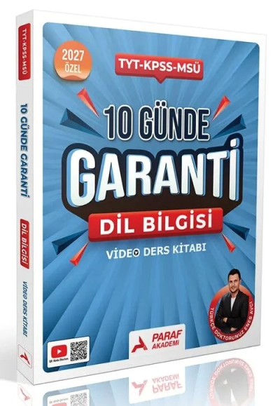 2027 TYT Dil Bilgisi Türkçe Doktorunuz 10 Günde Garanti Video Ders Kitabı Paraf Akademi Fenomen Fotokopi - YKS - KPSS - ALES