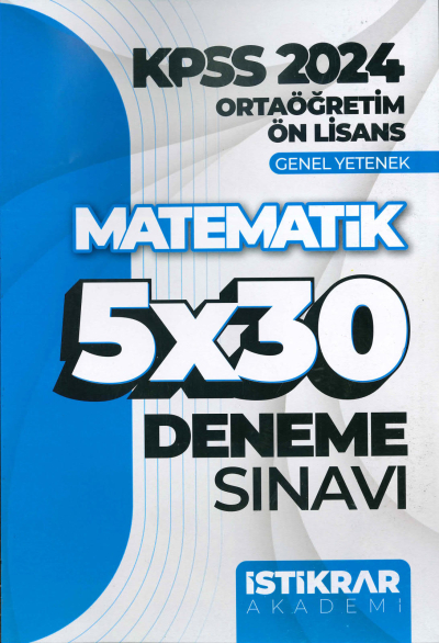 MATEMATİK 5*30 DENEME SINAVI Fenomen Fotokopi - YKS - KPSS - ALES