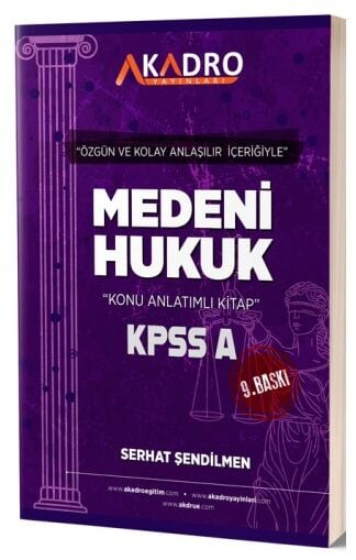 A Kadro Yayınları KPSS A Grubu Medeni Hukuk Konu Anlatımlı Fenomen Fotokopi - YKS - KPSS - ALES