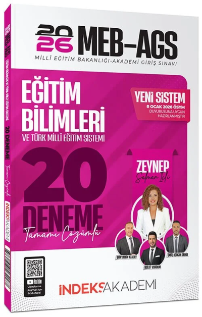 2026 MEB-AGS Eğitim Bilimleri ve Türk Milli Eğitim Sistemi 20 Deneme Çözümlü İndeks Akademi Yayıncılık Fenomen Fotokopi - YKS - KPSS - ALES