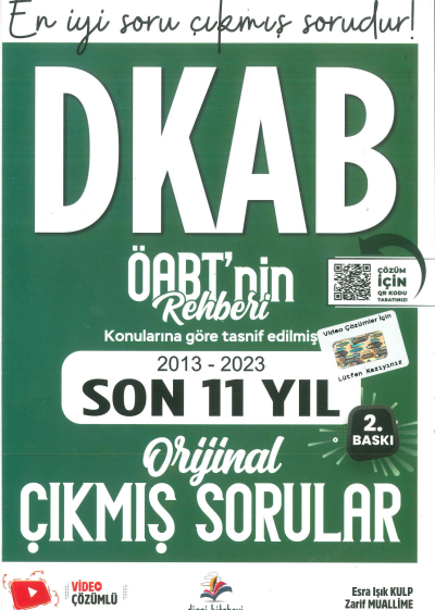 DKAB ÖABT'NİN REHBERİ 2013-2023 ORJİNAL ÇIKMIŞ SORULAR Fenomen Fotokopi - YKS - KPSS - ALES